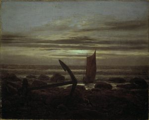 Caspar David Friedrich „Abend an der Ostsee“  31 x 25 cm
