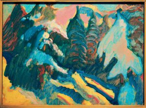 Wassily Kandinsky „Kochel Verschneite Bäume“ 45 x 32 cm