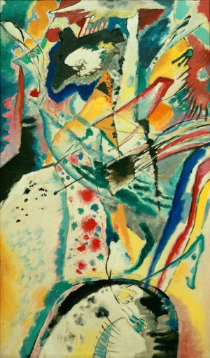 Wassily Kandinsky „Große Studie Zu Dem Wandbild Für Edwin“ 50 x 99 cm