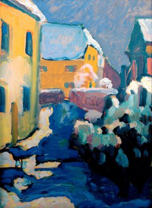 Wassily Kandinsky „Kochel Friedhof Und Pfarrhaus“ 33 x 45 cm