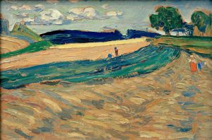 Wassily Kandinsky „Oberpfalz Landschaft Mit Gelbem Feld“ 45 x 29 cm