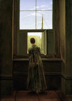 Caspar David Friedrich „Frau am Fenster“  37 x 44 cm