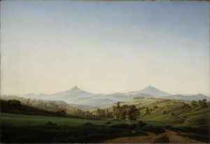 Caspar David Friedrich „Böhmische Landschaft mit dem Milleschauer“  104 x 70 cm