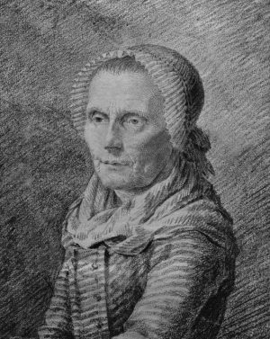 Caspar David Friedrich „Bildnis der Mutter Heiden“  19 x 23 cm