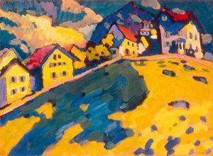Wassily Kandinsky „Studie Für Häuser Am Hügel“ 45 x 33 cm