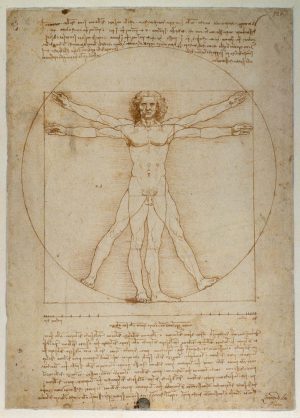 Leonardo da Vinci „Proportionsschema “ 25 x 34 cm