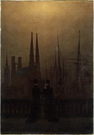 Caspar David Friedrich „Nächtlicher Hafen“  52 x 74 cm
