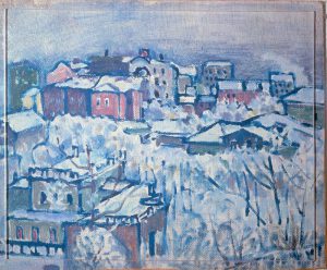 Wassily Kandinsky „Der Smolenski Boulevard Wintertag“ 33 x 36 cm