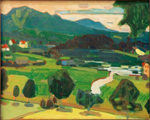 Wassily Kandinsky „Murnau Blick Über Den Staffelsee“ 32 x 32 cm