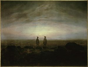 Caspar David Friedrich „Zwei Männer am Meer bei Mondaufgang“  66 x 51 cm
