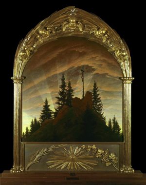 Caspar David Friedrich „Das Kreuz im Gebirge“  110 x 115 cm