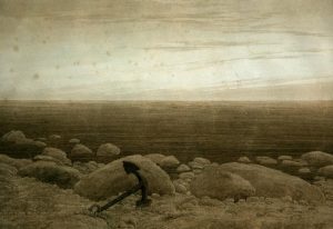 Caspar David Friedrich „Steiniger Strand mit Anker und Mondsichel“  256 x 247 cm