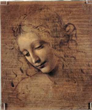 Leonardo da Vinci „Frauenkopf“ 21 x 28 cm