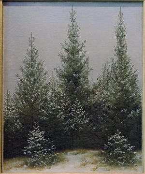 Caspar David Friedrich „Fichtendickicht im Schnee“  24 x 30 cm