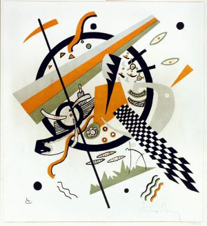 Wassily Kandinsky „Composition With Stripes“ 26 x 27 cm