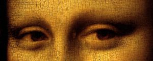 Leonardo da Vinci „Mona Lisa (Ausschnitt Augen)“ 53 x 77 cm