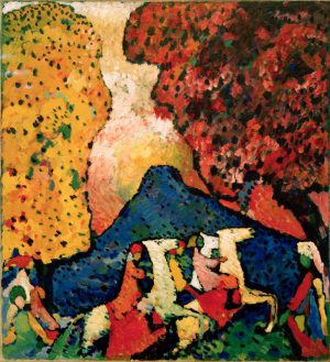 Wassily Kandinsky „Der Blaue Berg“ 96 x 106 cm