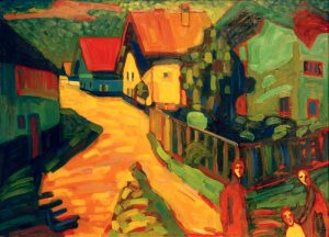 Wassily Kandinsky „Murnau Straße Mit Frauen“ 97 x 71 cm
