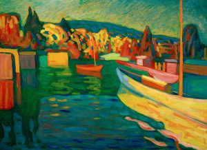 Wassily Kandinsky „Herbstlandschaft Mit Booten“ 96 x 71 cm