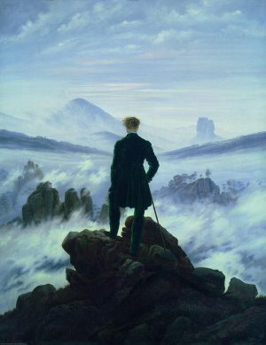 Caspar David Friedrich “Wanderer über dem Nebelmeer” 70 x 90 cm