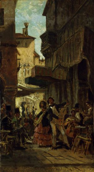 Spitzweg Carl „Italienische Straßensänger“ 26 x 46 cm