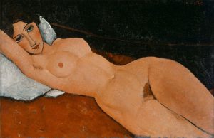 Amedeo Modigliani „Liegender Frauenakt auf weißem Kissen“ 92 x 60 cm