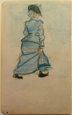 August Macke „Frau auf der Straße I“ 12 x 19 cm