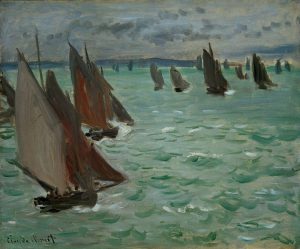Claude Monet „Segelboote auf dem Meer“ 61 x 50 cm