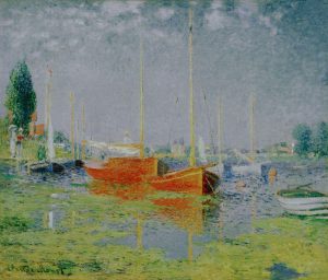 Claude Monet „Freizeitboote bei Argenteuil“ 65 x 54 cm