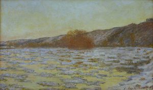 Claude Monet „Eisschollen im Dämmerlicht“ 99 x 60 cm