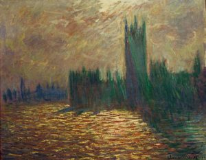 Claude Monet „Das Parlament  Spiegelungen in der Themse“ 92 x 60 cm