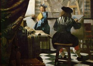 Jan Vermeer „Die Malkunst (Ausschnitt)“ 100 x 71 cm