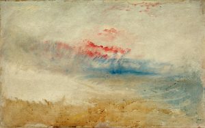 William Turner „Roter Himmel über einem Strand“ 31 x 48 cm