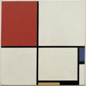 Piet Mondrian „Komposition mit Rot Blau Gelb und Schwarz“ 50 x 50 cm