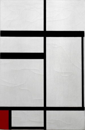 Piet Mondrian „Komposition mit Rot“ 54 x 82 cm