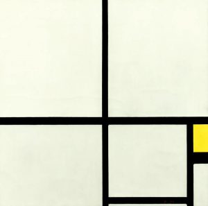 Piet Mondrian „Komposition mit Gelb“ 46 x 46 cm