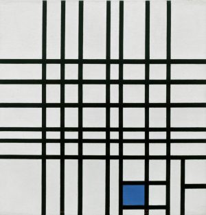 Piet Mondrian „Komposition mit Blau“ 60 x 62 cm