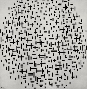 Piet Mondrian „Linienkomposition“ 108 x 108 cm