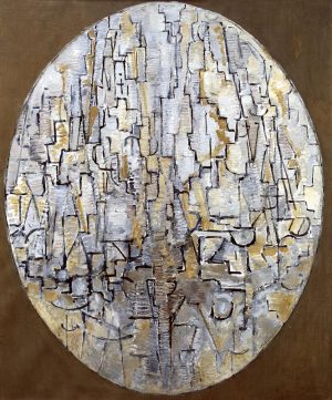 Piet Mondrian „Komposition im Oval“ 78 x 94 cm