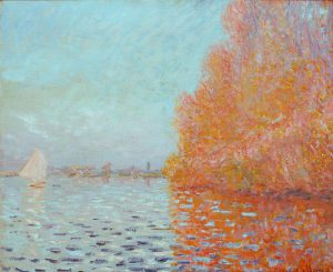 Claude Monet „Flußlandschaft im Herbst“ 65 x 55 cm