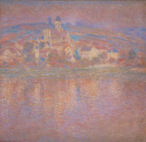Claude Monet „Vetheuil untergehende Sonne“ 92 x 89 cm