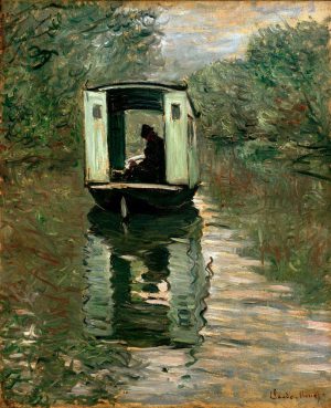 Claude Monet „Das Atelierboot“ 59 x 72 cm