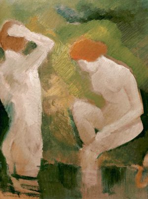 August Macke „Badende am grünen Abhang“ 25 x 27 cm