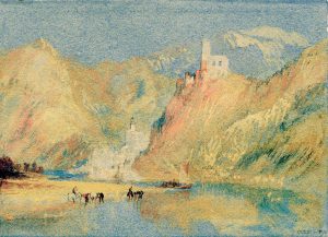 William Turner „Beilstein und Burg Metternich“ 14 x 19 cm