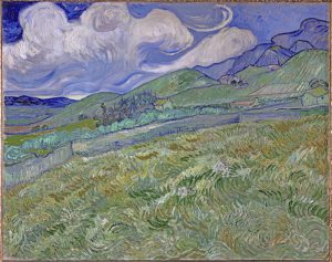 Vincent van Gogh “Berglandschaft hinter dem Hospital Saint-Paul” (Kornfeld 70,5 x 88,5 cm