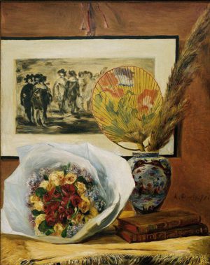 Auguste Renoir „Stillleben mit Bukett u. Fächer“ 58 x 73 cm
