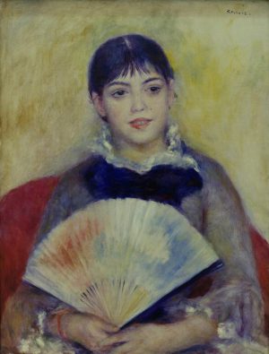 Auguste Renoir „Frau mit Fächer“ 50 x 65 cm