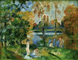 Auguste Renoir „Landschaft mit Badenden“ 40 x 31 cm