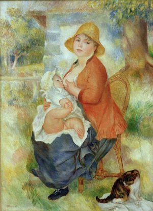 Auguste Renoir „Mutterglück, Stillende Mutter“ 54 x 74 cm