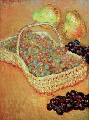 Claude Monet „Korb mit Weintrauben und Birnen“ 37 x 50 cm